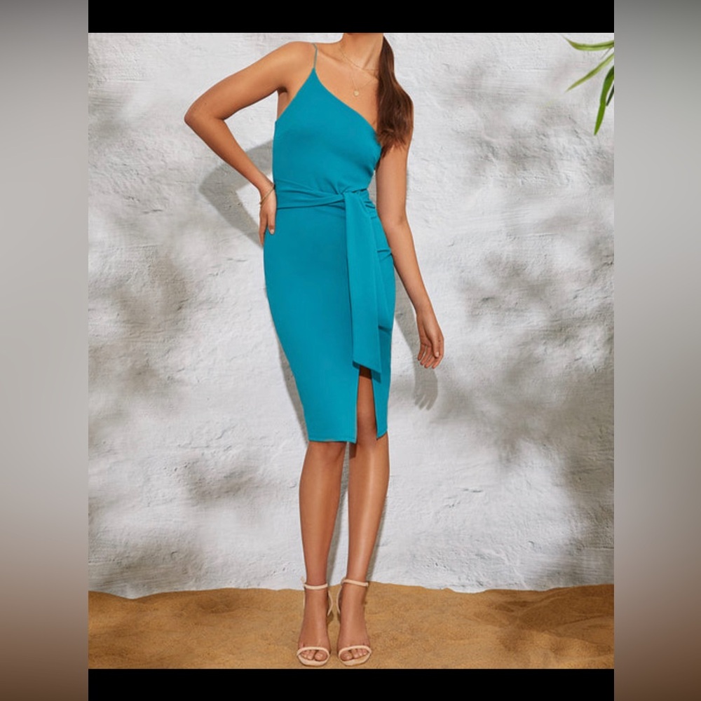 One-Shoulder Midi Dress